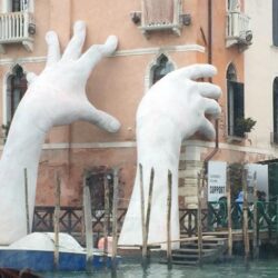 Giant Hands Sculpture in Venice