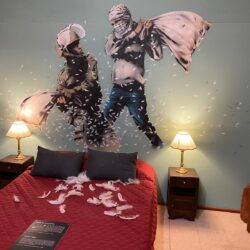 Banksy Pillow Fight